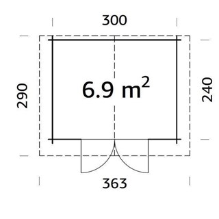 CASETA MADERA VIVIAN 6,9 M2 - Imagen 2